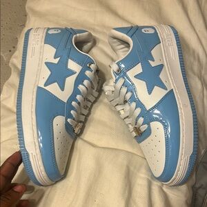 Blue and White Sneakers